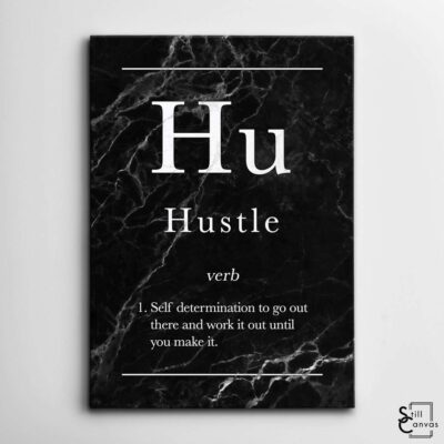 Definition Canvas Art Hustle Quote Black Marble Motivational Inspirational Wall Art Framed Canvas Poster Print 2