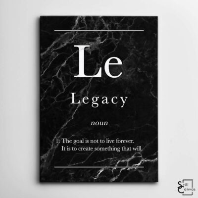 Definition Canvas Art Legacy Quote Black Marble Motivational Inspirational Wall Art Framed Canvas Poster Print 2