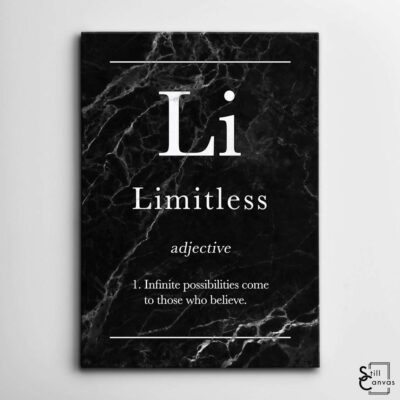 Definition Canvas Art Limitless Quote Black Marble Motivational Inspirational Wall Art Framed Canvas Poster Print 2