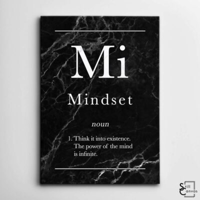 Definition Canvas Art Mindset Quote Black Marble Motivational Inspirational Wall Art Framed Canvas Poster Print 2