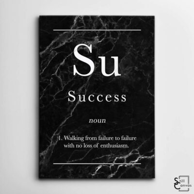 Definition Canvas Art Success Quote Black Marble Motivational Inspirational Wall Art Framed Canvas Poster Print 2