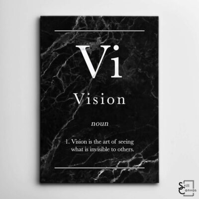 Definition Canvas Art Vision Quote Black Marble Motivational Inspirational Wall Art Framed Canvas Poster Print 2