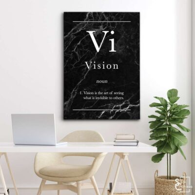 Definition Canvas Art Vision Quote Black Marble Motivational Inspirational Wall Art Framed Canvas Poster Print 3