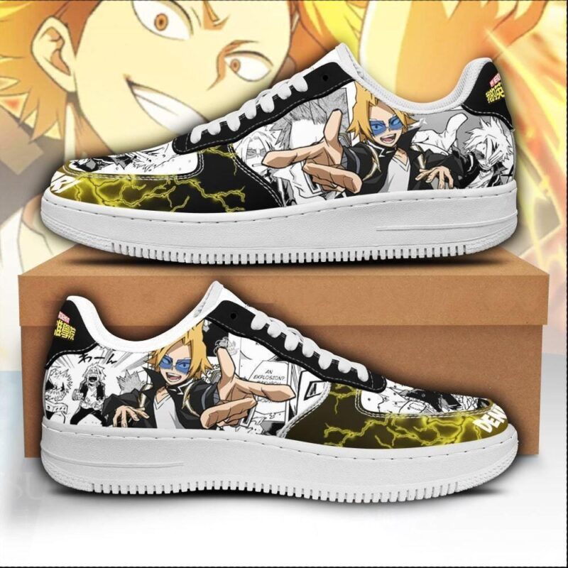 Denki Kaminari Sneakers My Hero Academia Anime Custom Shoes Air Force 1 Sneakers