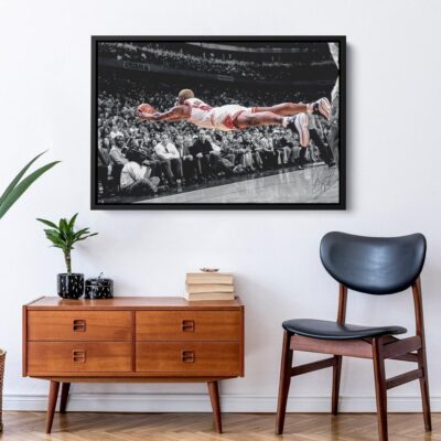 Dennis Rodman Flying Man Canvas, Chicago Bulls Legend Basketball Canvas, Basketball Canvas, Chicago Bulls NBA Team