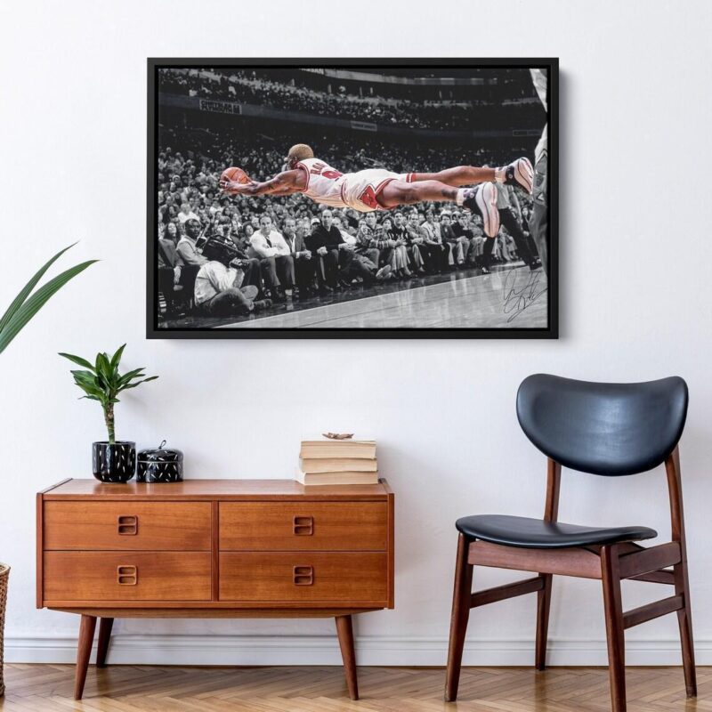 Dennis Rodman Flying Man Canvas