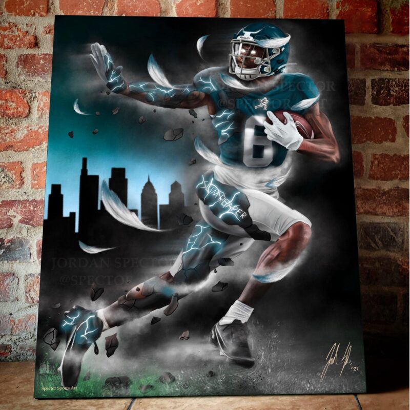 Devonta Smith "Slim Reaper Legacy" Canvas Prints - Wall Art Decor