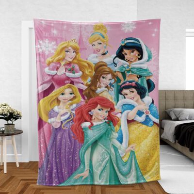 Disney All Princess So Beautiful Comfy Sofa Throw Blanket Gift 1