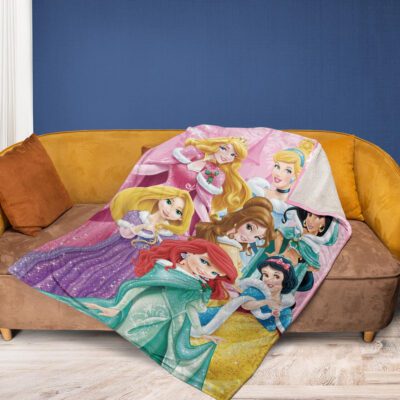 Disney All Princess So Beautiful Comfy Sofa Throw Blanket Gift 2