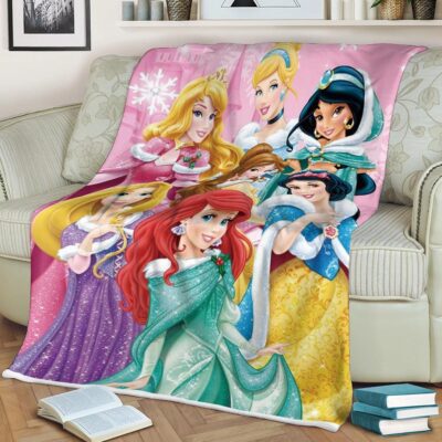 Disney All Princess So Beautiful Comfy Sofa Throw Blanket Gift
