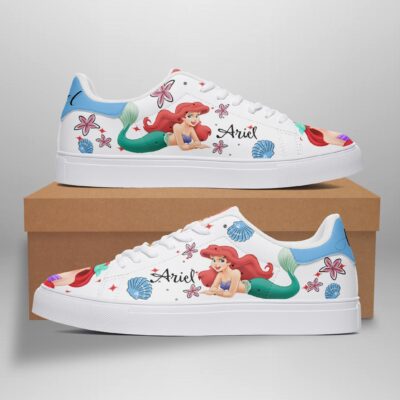 Disney Ariel The Little Mermaid Low Top Leather Skate Shoes