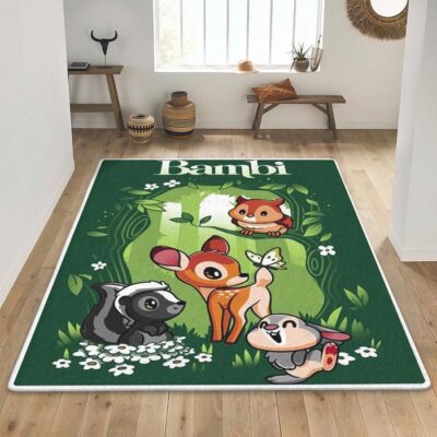 Disney Bambi Thumper 2 For Lover Area Rug Living Room, Bambi For Fan Rug Floor Decor 1 Bambi For Fan Rug Floor Decor