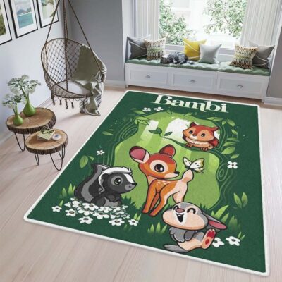 Disney Bambi Thumper 2 For Lover Area Rug Living Room, Bambi For Fan Rug Floor Decor