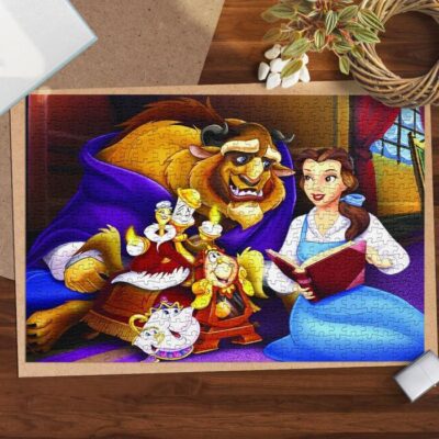 Disney Beauty And The Beast Jigsaw Puzzle Game, Disney Chip Lumiere Cogsworth Beast Belle Fan Gift