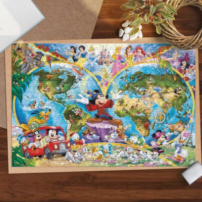 Disney Characters Jigsaw Puzzle Game, Disney Characters Fan Gift, Magic Mickey And Disney Characters Map Fan Gift