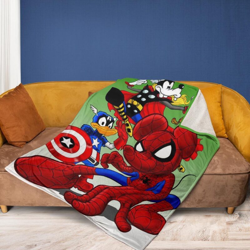 Mickey As The Avengers Comfy Sofa Throw Blanket Gift