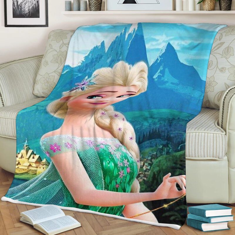 Disney Frozen Elsa Gift For Fan Comfy Sofa Throw Blanket Gift