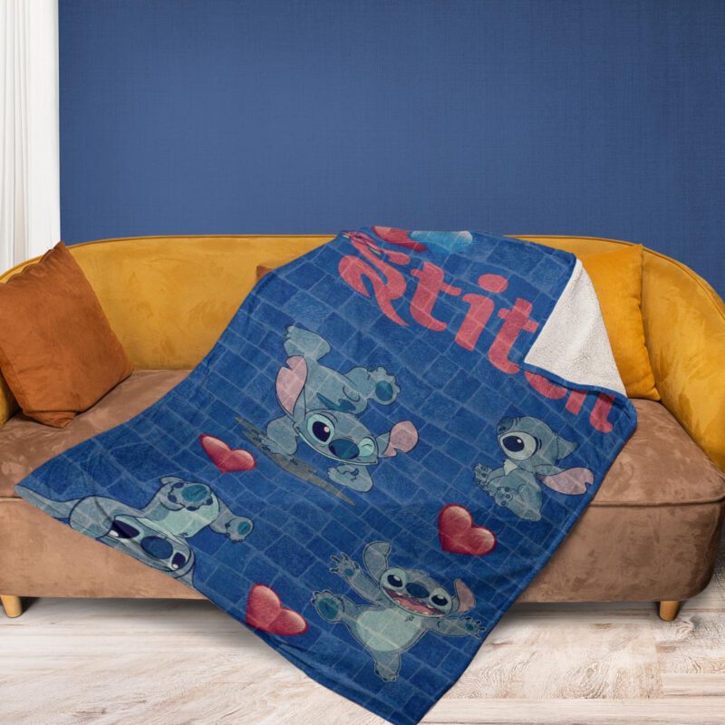 Disney Lilo And Stitch Comfy Sofa Throw Blanket