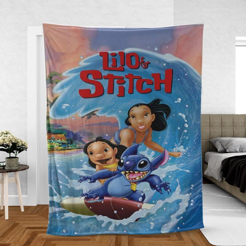 Lilo And Stitch Nani Pelekai Gift For Fan Comfy Sofa Throw Blanket Gift