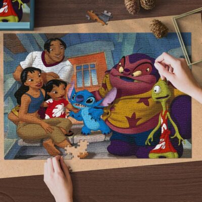Disney Lilo And Stitch Jigsaw Puzzle Game Disney Lilo And Stitch characters Jumba Jookiba pleakley david kawena nani pelekai Stitch Lilo Pelekai Fan Gift 2