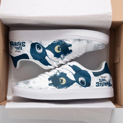 Disney Lilo And Stitch Low Top Leather Skate Shoes