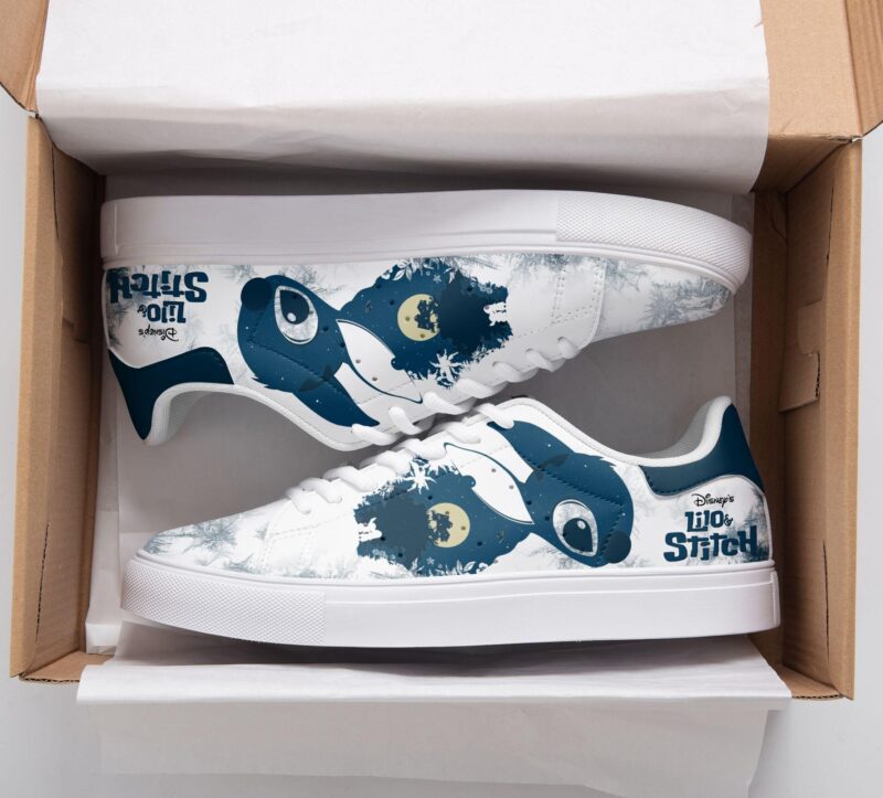 Disney Lilo And Stitch Low Top Leather Skate Shoes