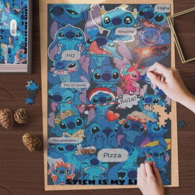 Disney Lilo And Stitch Stich Is My Life Jigsaw Puzzle Game, Disney Lilo And Stitch Character Gift For Fans