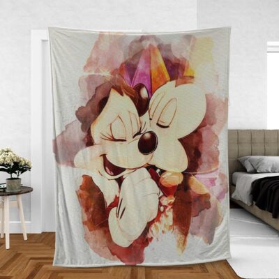 Disney Mickey Mouse And Minnie Love Fan Gift, Mickey And Minnie Disney Comfy Sofa Throw Blanket Gift 1 Mickey And Minnie Disney Comfy Sofa Throw Blanket Gift