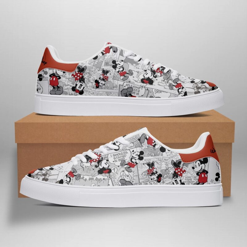 Disney Mickey Mouse Custom 01 Low Top Leather Skate Shoes