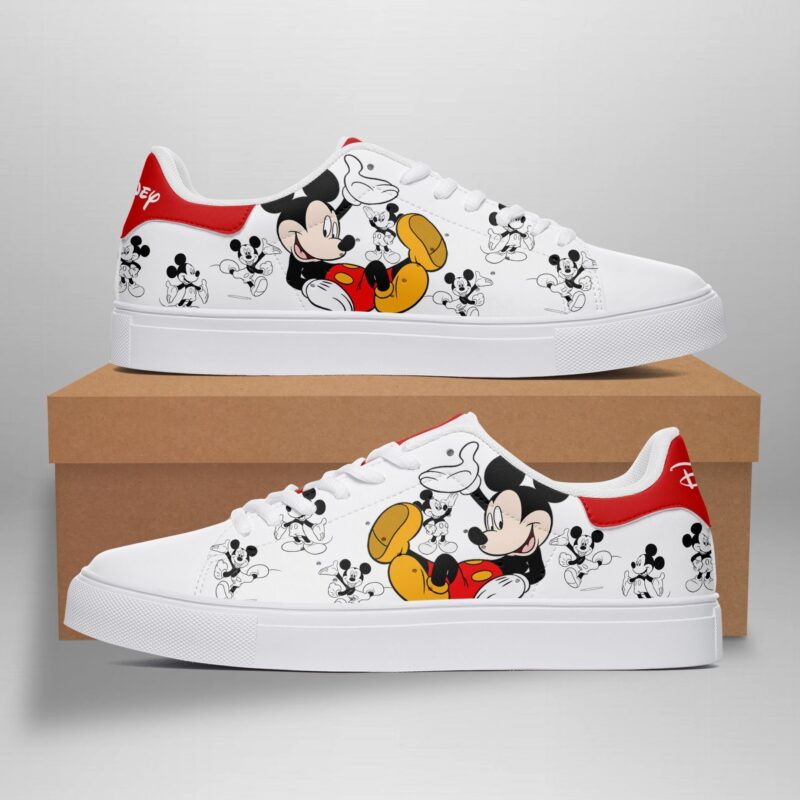 Disney Mickey Mouse Custom 03 Low Top Leather Skate Shoes