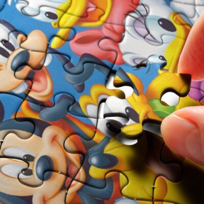 Disney Mickey Mouse Jigsaw Puzzle Game Disney characters Mickey Minnie Goofy Daisy Donald Clarabelle Cow Fan Gift 4