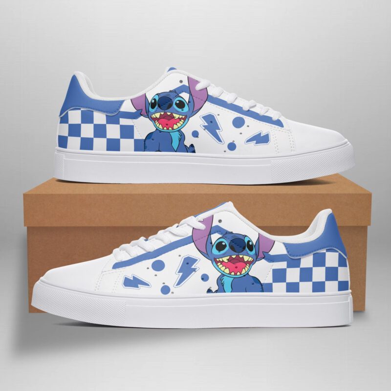 Disney Stitch Lightning Low Top Leather Skate Shoes