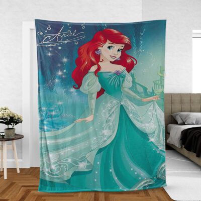Disney The Little Mermaid Ariel Princess Fan Gift, Ariel Princess Gift For Fan Comfy Sofa Throw Blanket Gift 1 Ariel Princess Gift For Fan Comfy Sofa Throw Blanket Gift