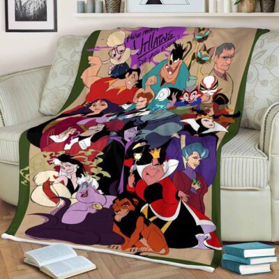 Disney Villains Fan Gift, How Many Villains Do You Know Comfy Sofa Throw Blanket Gift 1 How Many Villains Do You Know Comfy Sofa Throw Blanket Gift