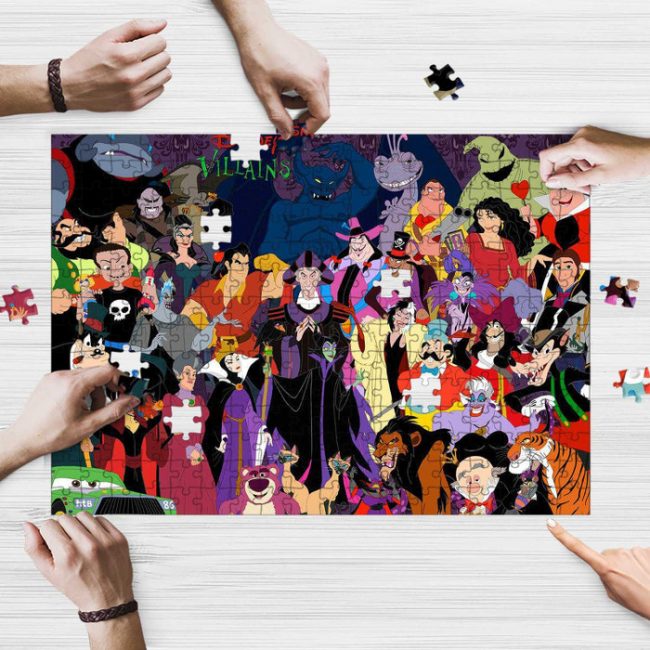 Disney Villains Jigsaw Puzzle Game Disney Villains Gift For Fans Let The Colors Inspire You