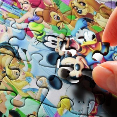 Disney all characters all princesses mickey mouse Lilo and Stitch Ariel Jigsaw Puzzle Game Disney Fan Gift 4