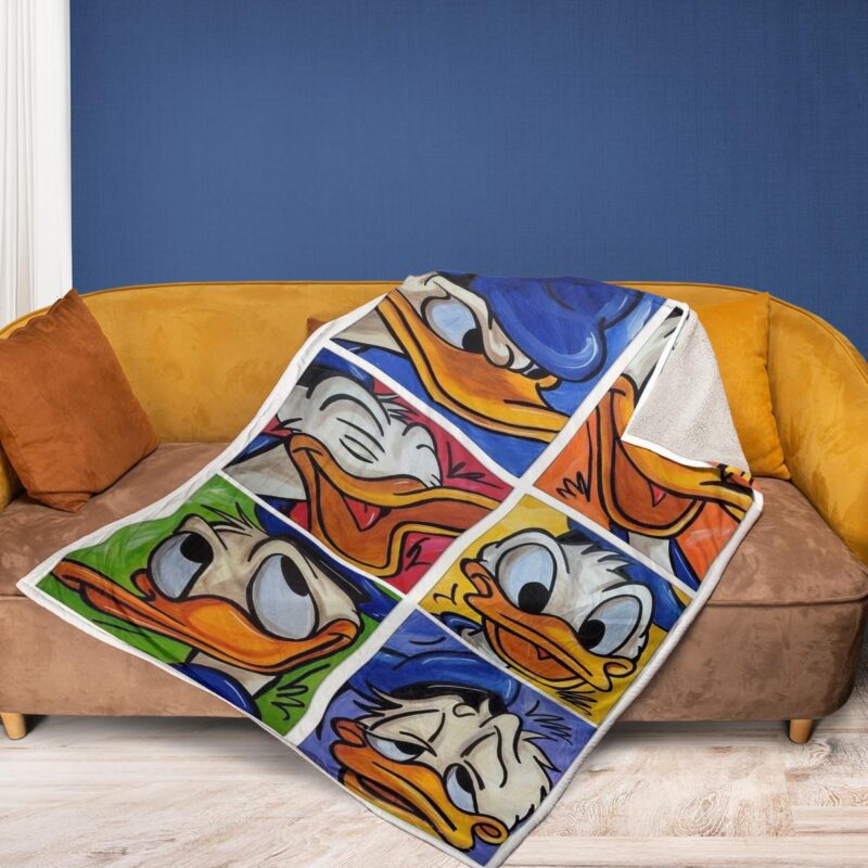 Donald Duck Donald Duck Image Collage Comfy Sofa Throw Blanket Gift