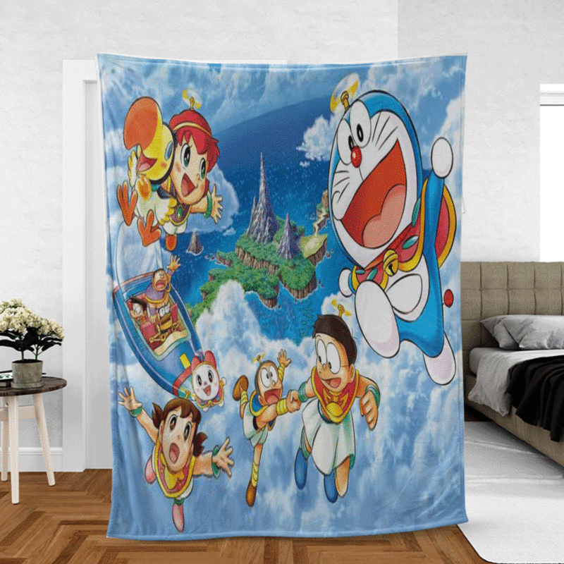 Doraemon Gift For Fan Comfy Sofa Throw Blanket Gift