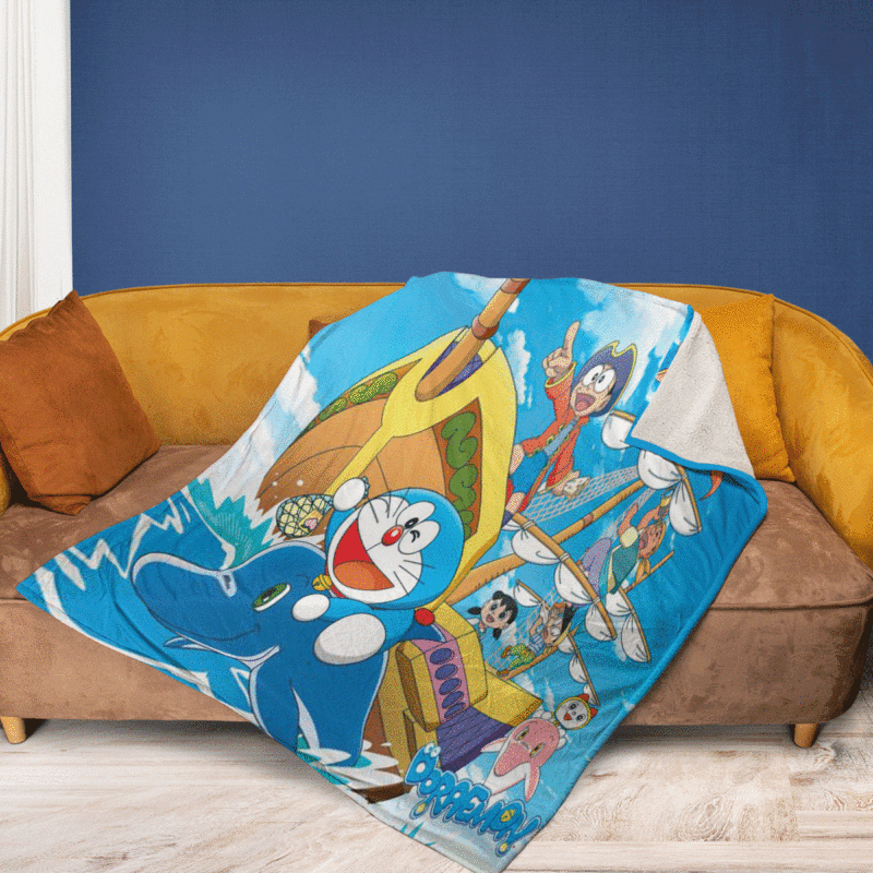 Doraemon Gift For Fan Comfy Sofa Throw Blanket Gift