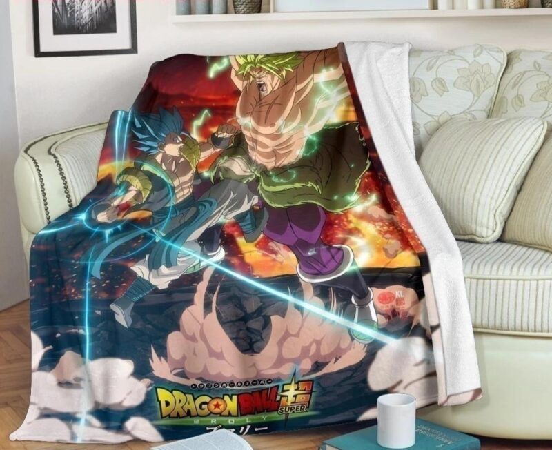 Dragon Ball Super Broly Fleece Blanket Custom Anime Home Decoration