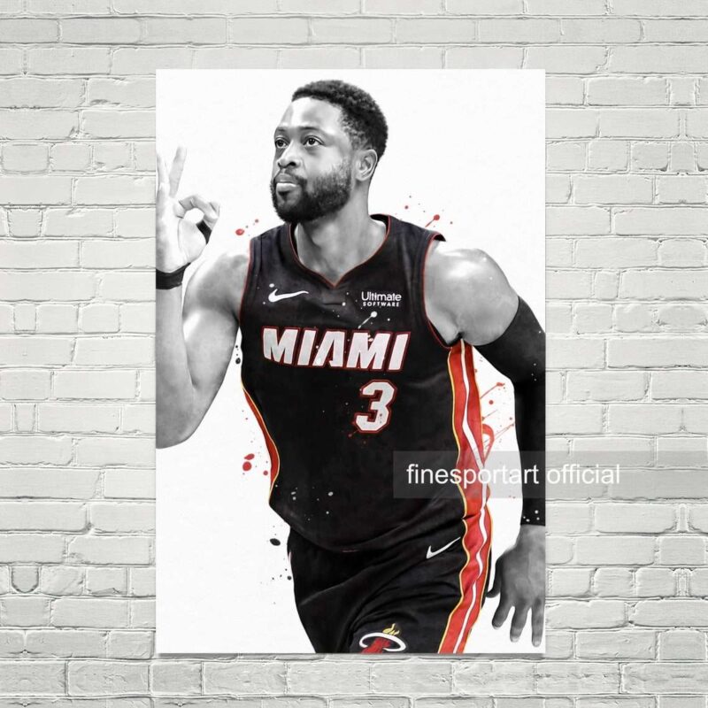 Dwyane Wade Miami Poster