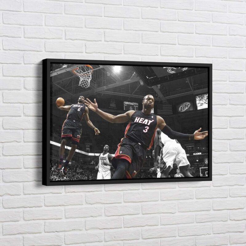 Dwyane Wade & LeBron James Trend Basket Canvas