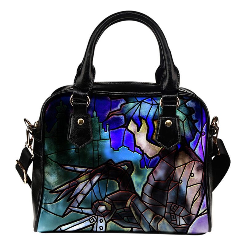 Edward Scissorhands Stained Glass Lady Leather Shoulder Hand Bag SB0076