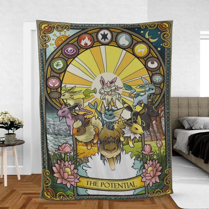 Eevee Evolution Blanket Gift For Fans