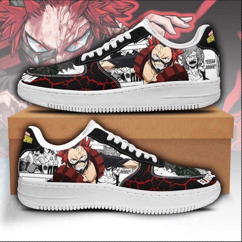 Eijirou Kirishima Sneakers Custom My Hero Academia Anime Shoes Fan Gift Air Force 1 Sneakers