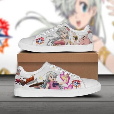Elizabeth Liones Seven Deadly Sins Low Top Leather Skate Shoes