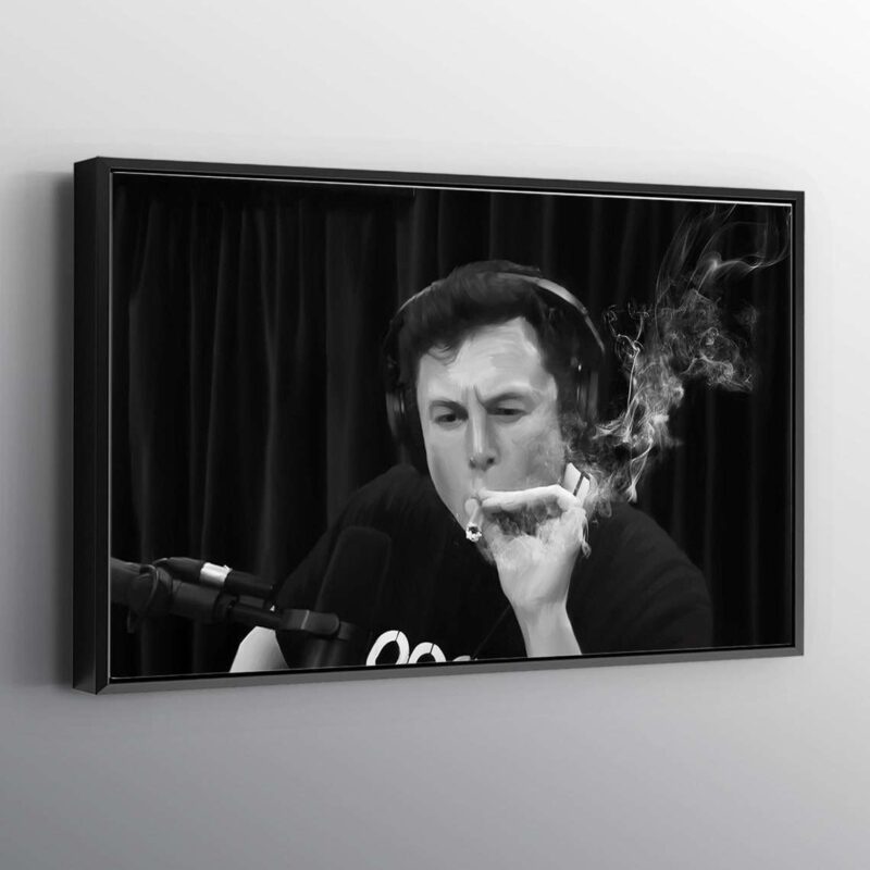 Elon Musk Black and White Print Wall Art Canvas