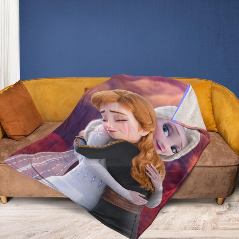 Disney Elsa Anna Frozen Comfy Sofa Throw Blanket Gift