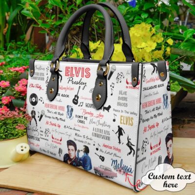 Elvis Presley Gift For Fan Elvis Presley Handbag Custom Name Fashion Lady Handbag LHB41 3