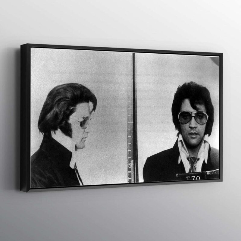 Elvis Presley Police Mugshot Famous Print Wall Art Canvas